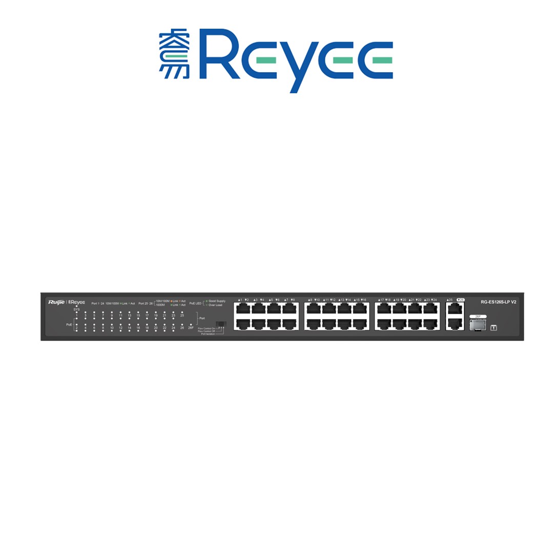 reyee-24-port-fast-ethernet-poe-180w-unmanaged-switch-24-fe-2-ge